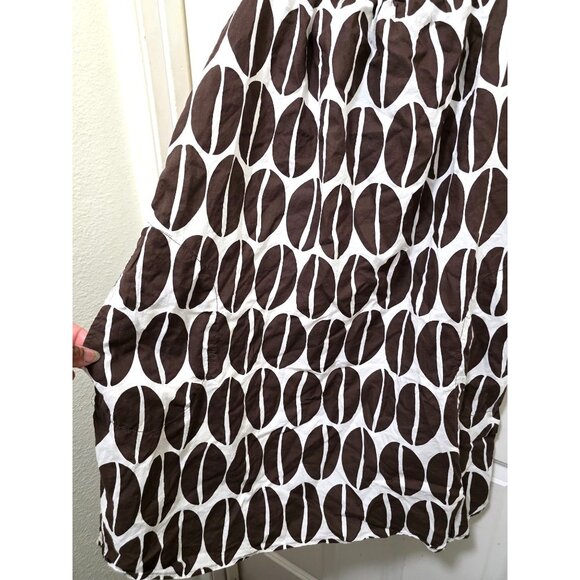 Merona Brown & White Coffee Print Sleeveless Sundress With Adjustable Tie Straps - Picture 4 of 8